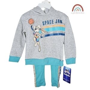 New! Space Jam Lola 2 Piece Basketball Hoodie Joggers Sweatpants Toddler Set